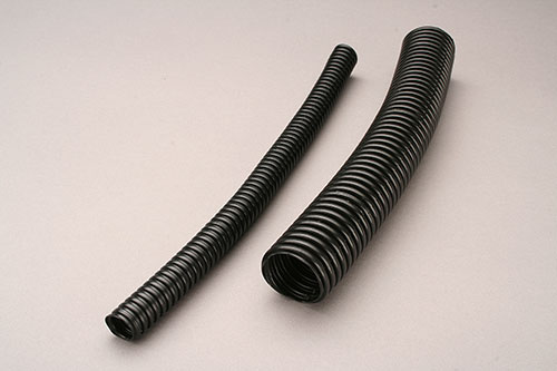 Black NTE Electronics 04-SLPE12500A Polyethylene Split Loom 25 Length 0.013 Wall Thickness 1.295 ID x 1.5 OD